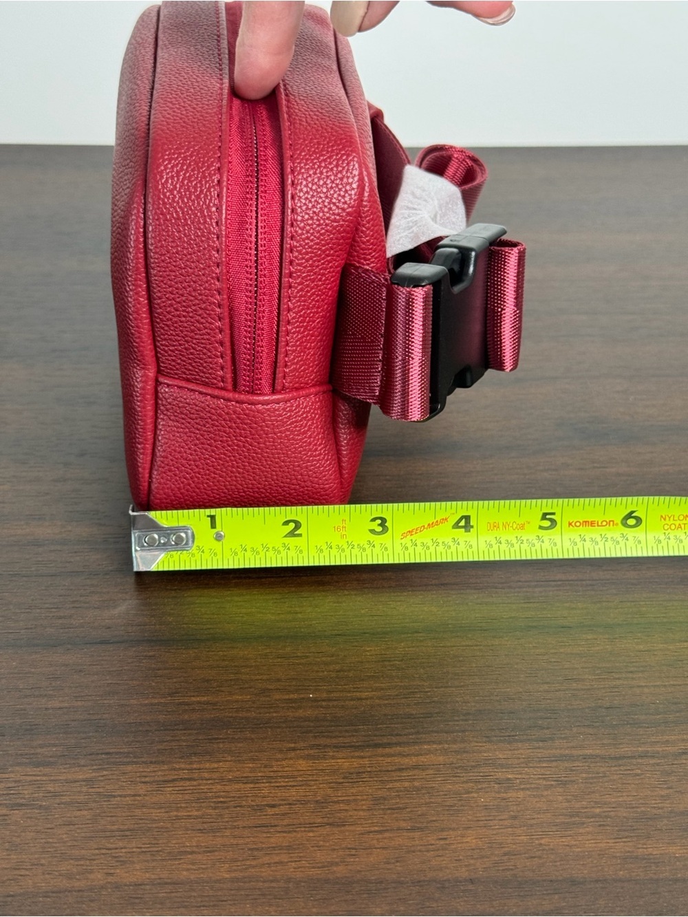 Modern Picnic Red Vegan Leather Belt Bag / Fanny Pack - Picture 11 of 14